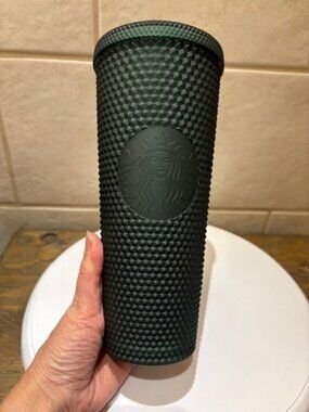 Starbucks Matte Dark Green Studded Venti Tumbler 24oz Cold Cup Venti No Straw